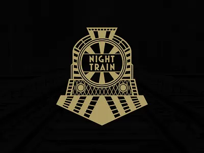 Night Train Logo art deco branding logo logo design railway train