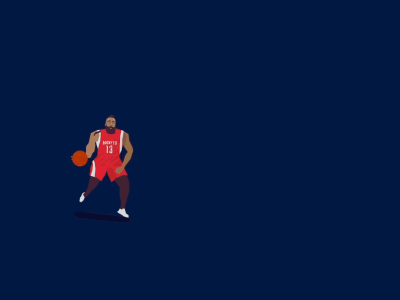 The Beard animation houston illustration jamesharden motiongraphics nba rockets