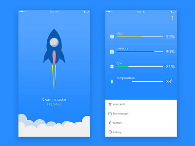 Clean up the memory ui，app