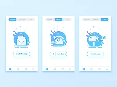 Empty status page default fax guide message office，null state telephone work