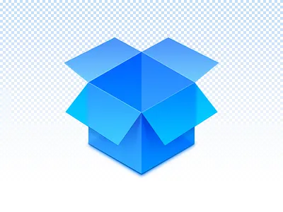 Transparent Box blue box icon transparent