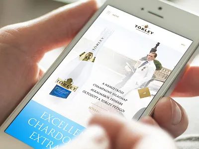 Törley Pezsgőpincészet responsive website design concept bor champagne drink pezsgő responsive törley ui ux vine web webdesign website