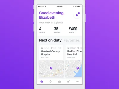 An app for nurses app application hospital ios iphone ui ux