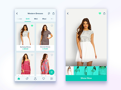 Shopping app detail screen detail e commerce fashion home screen uiux