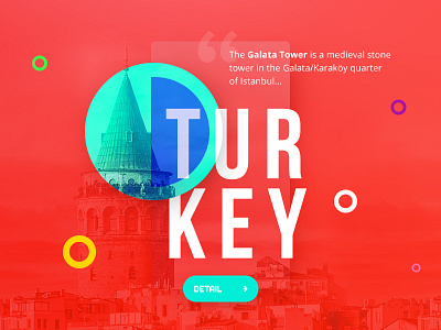 Country Landing #03 colored design flat galata ios istanbul landing tower turkey ui ux website