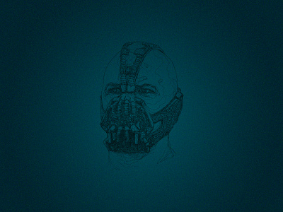 Line Portrait - Bane bane batman illustration line movie portrait scribbled