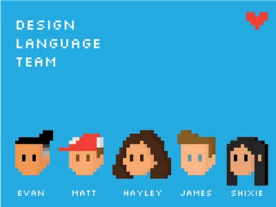 pixel team 8bit avatar character friends game pixel