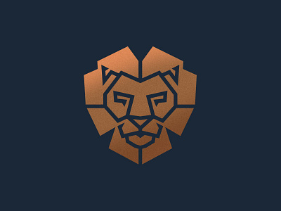 LEO 2 animals badge branding cat geometric illustration lion logo mark navy rose gold thicklines