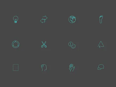 Web Icons continuous design drawing drawn environment icons illustration line sketch web