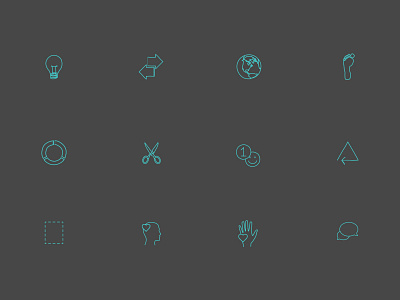 Web Icons continuous design drawing drawn environment icons illustration line sketch web