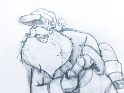 Busy Santa - Work in progress character christmas game playing santa sketch traditional virtual reality vr