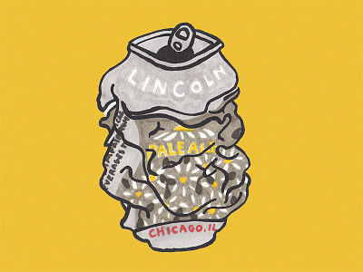 Daisy Cutter beer beer can can daisy cutter half acre illustration