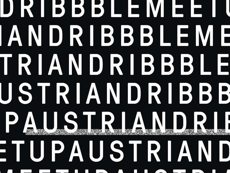 Example of austrian dribbble meetup #15