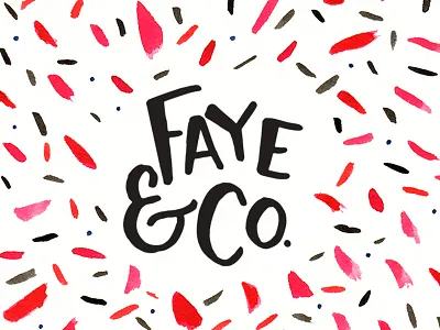 Faye & Co branding branding design lettering logo marks painting strokes