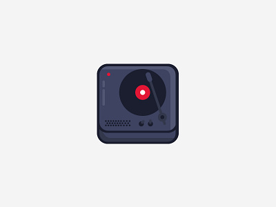 Record Player - Icon icon illustration music needle player rajan record srinivasan vinyl