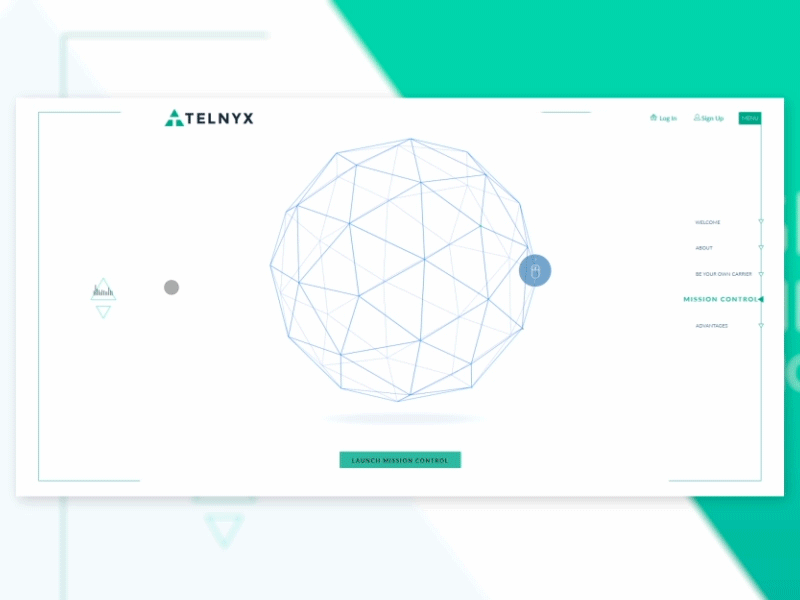 Telnyx animation html5 interaction javascript minimal ui ux website