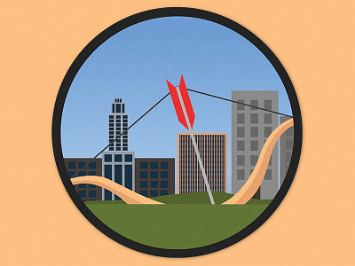 Cupid's Span buildings california city cupids span design flat flat design icon illustration san francisco skyline