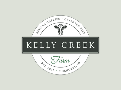 Kelly Creek Farm creamery dairy farm logo milk