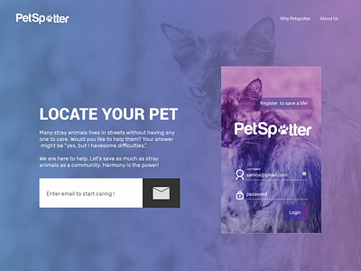 UI challenge 003 landing page