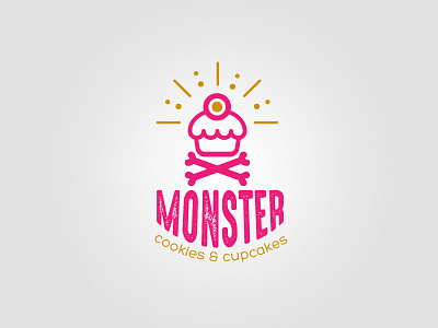 Logo monster bakery boutique cake cookie cupcake monster