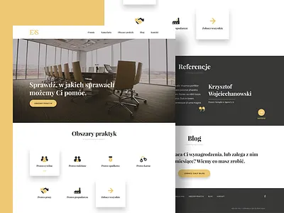 Advocate Office Website Design clean gold law lawyer minimalistic simple ui web webdesign website white