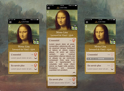 UI/UX exploration for a museum visitor app app design museum ui ux visitorexperience