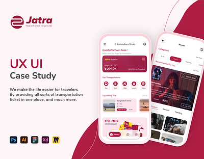 Jatra (Ticket Booking App ) - UI/UX Case Study 2025 app casestudy casestudy jatra ticket book ticket booking app ticketbooking trend ui uiux ux