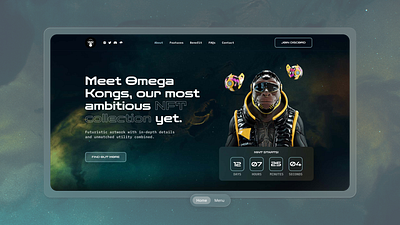 Alpha & Omega Kongs - UI/UX design 3d dark defi nft ui uiux web design web3 webapp website