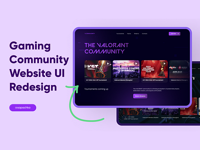 Redesign of Gaming Community Website UI design game gaming ui ux valorant web web design website