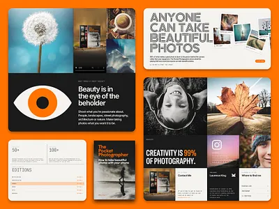 Photo Book Website Design branding design graphic design illustration typography ui we web design website