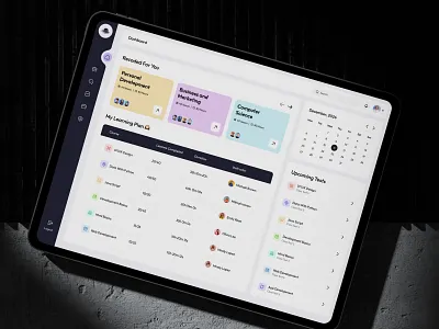 E-learning Platform Dashboard branding courses dashboard digital education education educational platform interface learning learning platform online courses online school saas ui website