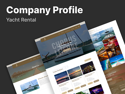 Yacht Rental Company Profile boat branding company profile design elementor exlusive figma malaysia premium ui website wordpress yacht yacht rental