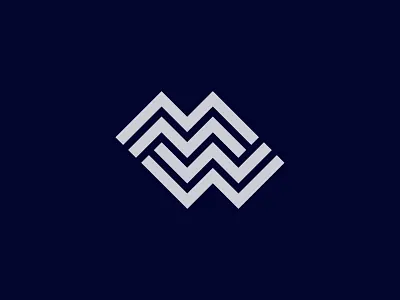 MW communication conection consulting infrastructure logo mw network solution technology wm monogram mark