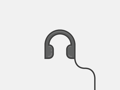 Headphones adobe headphone icon illustrator minimalistic simple simplistic