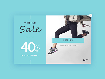 Pop-Up / Overlay - Daily UI #016 card fashion lightbox nike off overlay popup product sale ui