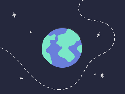 Hello World illustration inspiration space travel world