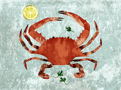 Crustacean cooking crab eat editorial food illustration recipe retro seafood travel vector vintage