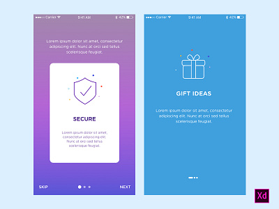 Adobe XD Onboarding - Free resource adobe xd app illustration mobile onboarding psd shapes walkthrough xd