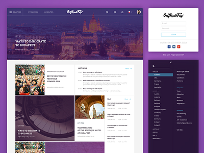 Selfmade Trip design immigration information portal site travel ux web