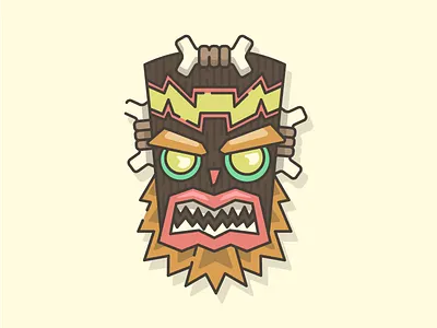 Uka Uka bandicoot crash illustration