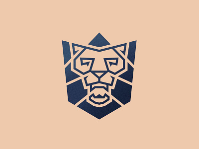 LEO 5 animals badge branding cat geometric illustration lion logo mark navy rose gold thicklines