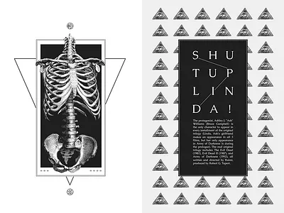 Some editorial double page editorial typography