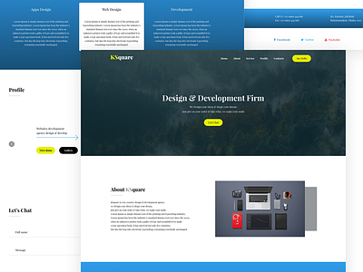 KSquare Landing page Design interface designer landing page ui design ux design website design