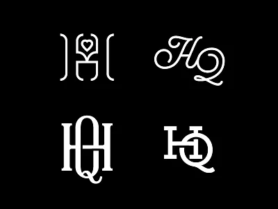 Wedding Monograms h letters logo monogram q wedding