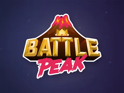 Battle Peak app game logo volcano