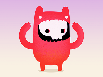 Skull in Bear Costume bear character design claws illustration skull