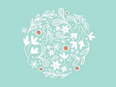 Wednesday morning doodles florals illustration leaves pattern design patterns surface design