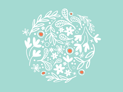 Wednesday morning doodles florals illustration leaves pattern design patterns surface design