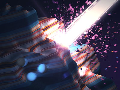 Explosion in Candy Land 3d c4d cinema4d composition design explosion mograph motionblur motiongraphics