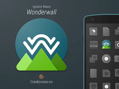 Wonderwall Product Icon android app icon icon iconography material design photography wallpaper